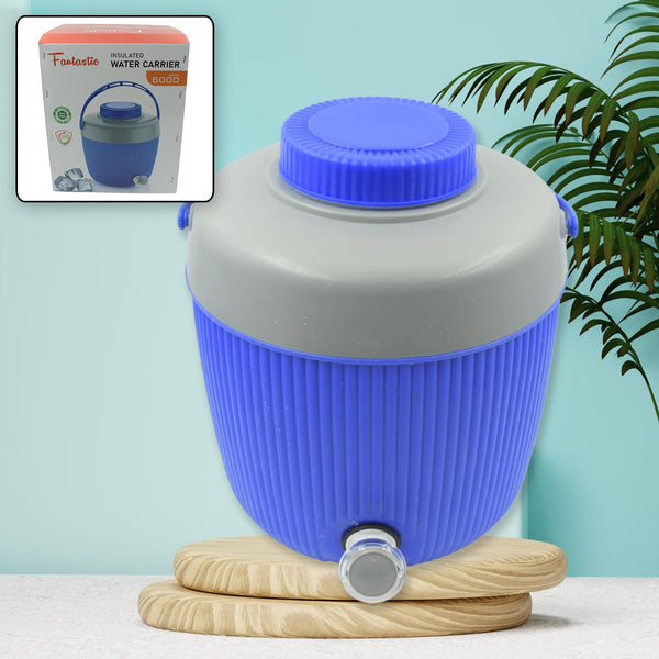 Insulated Water Jug, Insulated Plastic Water Jug with a Sturdy Handle, Water Jug Camper with Tap Plastic Insulated Water Storage Cool Water Storage for Home & Travelling (6000 ML) - Image 7