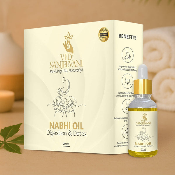 Ved Sanjeevani 30ML Ayurvedic Nabhi Oil for Digestion & Detox (30ML / 1 Pc) - Image 8
