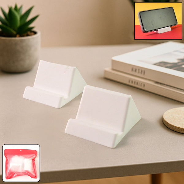 Compact Plastic Mobile Phone Holder Stand (2 Pc & Mix Color) - Image 9