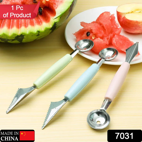 Multifunctional Stainless Steel Fruit, Vegetable Pattern Carving Knife Peeler Corer Spherical Dig Ball Scoop, Garnishing Dig Ball Spoon Kit.