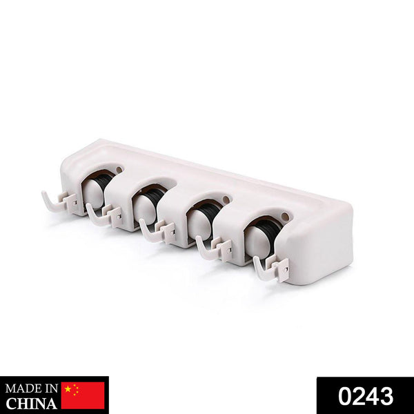 4 Layer Mop and Broom Holder, Garden Tool Organizer, Multipurpose Wall Mounted - Image 6