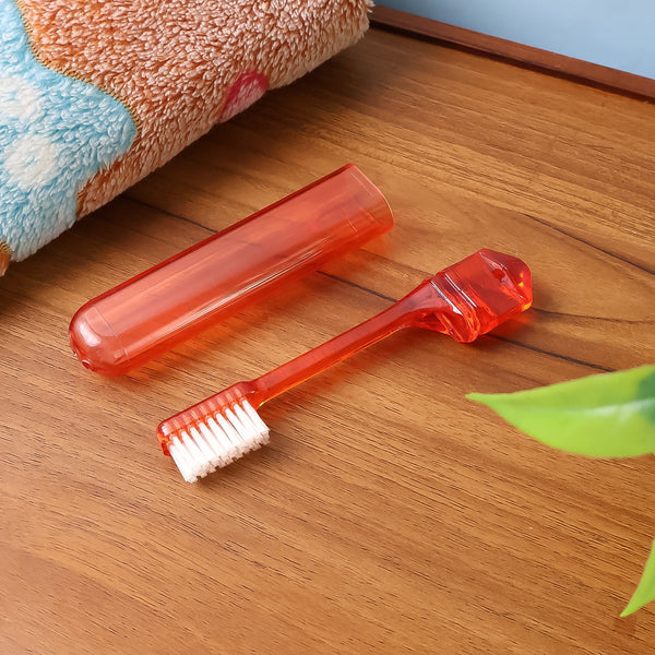 Portable Folding Toothbrush with Built-in Travel Case (1 Pc) - Image 3