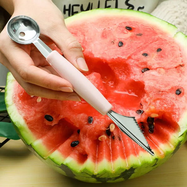 Multifunctional Stainless Steel Fruit, Vegetable Pattern Carving Knife Peeler Corer Spherical Dig Ball Scoop, Garnishing Dig Ball Spoon Kit. - Image 11