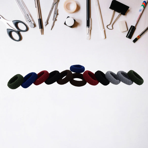 Tyre Shape Hair Rubber Bands Pack of 12 (Multicolour) - Image 3