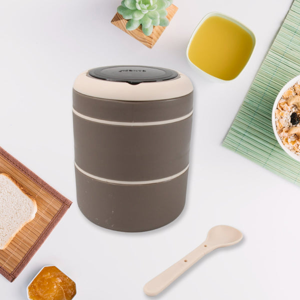 Ganesh Smart Stack 2 Layer Portable Lunch Box Stainless Steel Airtight Leak-Proof Lunch Box for Office, School, Picnic: Color May Vary (2 Layer) - Image 6