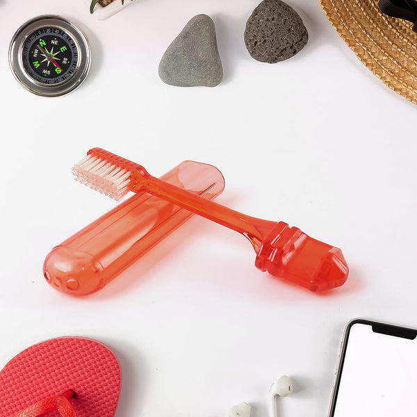 Portable Folding Toothbrush with Built-in Travel Case (1 Pc) - Image 6