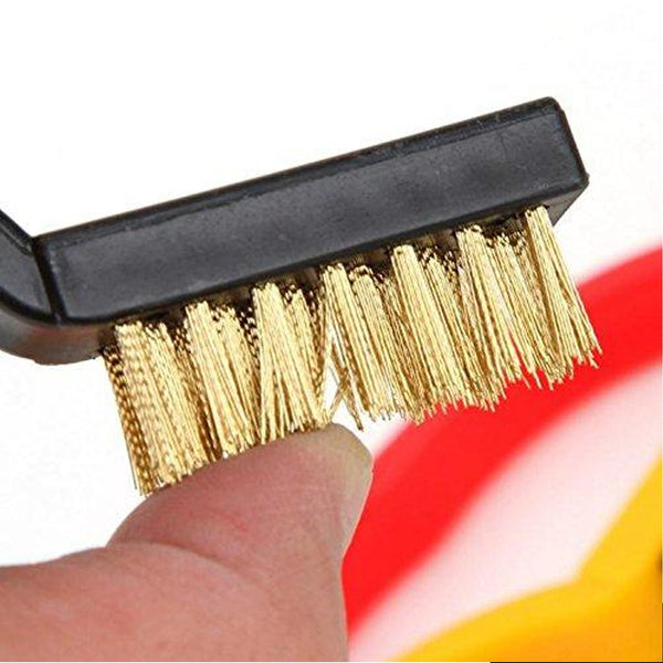 3 Pc Mini Wire Brush Set for cleaning (Brass, Nylon, Stainless Steel Bristles) - Image 5