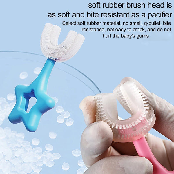 Star / U-Shape Silicone Manual Toothbrush (1 Pc) - Image 4