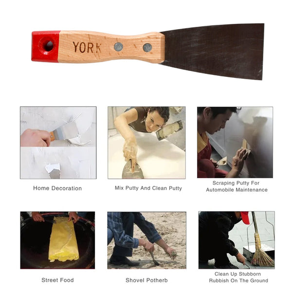 PUTTY KNIFE SET WITH SOFT RUBBER HANDLE FOR DRYWALL, PUTTY, DECALS, BAKING, PATCHING AND PAINTING - Image 3