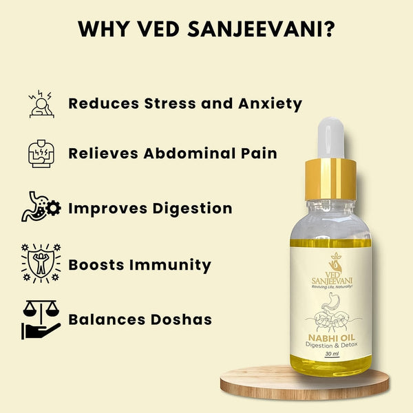 Ved Sanjeevani 30ML Ayurvedic Nabhi Oil for Digestion & Detox (30ML / 1 Pc) - Image 6