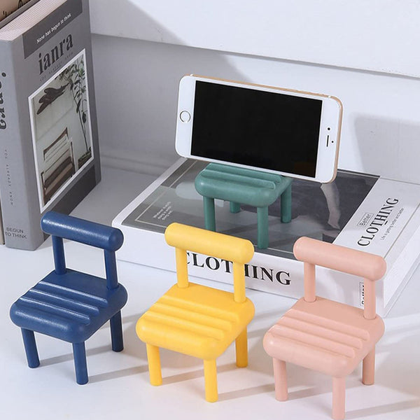 Mobile Phone Holder, Mini Chair Cell Phone Stand, Portable Smartphone Dock, Cellphone Holder for Desktop Design Compatible with All Mobile Phones (1 Pc) - Image 3