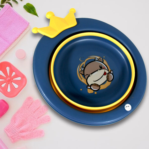 Cartoon Shape Wash Basin, Space Saving Multi Function Foldable Baby Wash basin Easy Clean Lightweight Thicken for Washing Face for Home (33x31 Cm / 1 pc) - Image 6