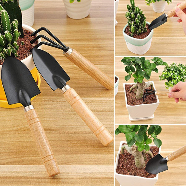 Small sized Hand Cultivator, Small Trowel, Garden Fork (Set of 3) - Image 6
