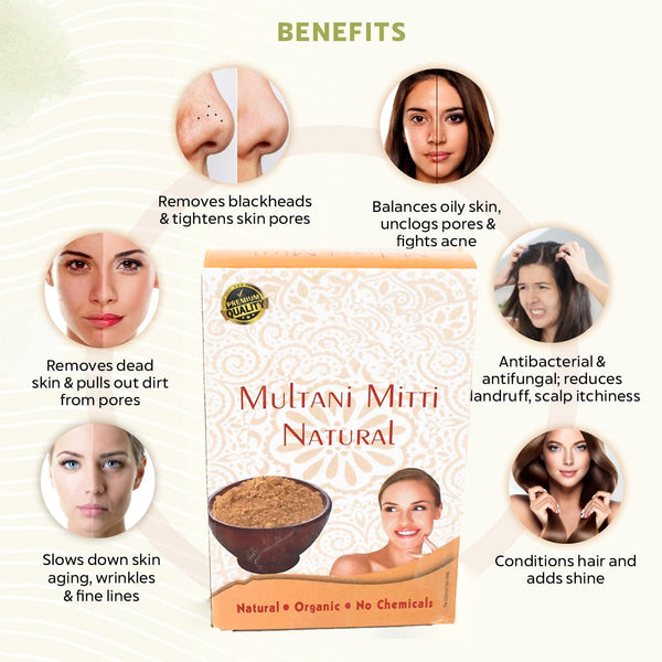 80gram Herbal Tan Removing Multani Mitti Face Pack For Skin Care Age Group - Image 6