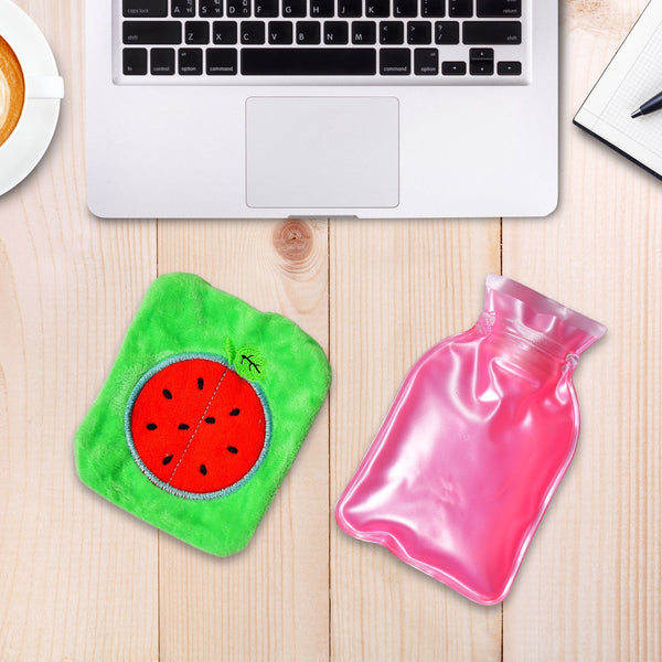 Watermelon small Hot Water Bag with Cover for Pain Relief, Neck, Shoulder Pain and Hand, Feet Warmer, Menstrual Cramps. - Image 9