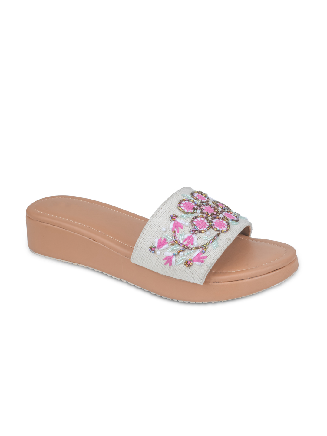 Women's Embroidered Sandals | Canvas Ethnic Platform Heels | Embellished Casual Wear - Image 6