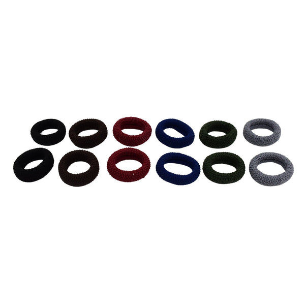Tyre Shape Hair Rubber Bands Pack of 12 (Multicolour) - Image 4