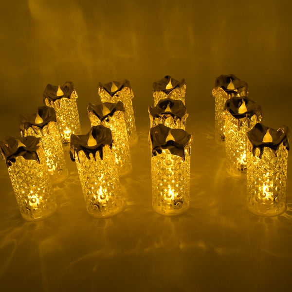 Gold LED Flameless Candles for Decor & Gifting, Diwali (12 Pc MOQ) - Image 6