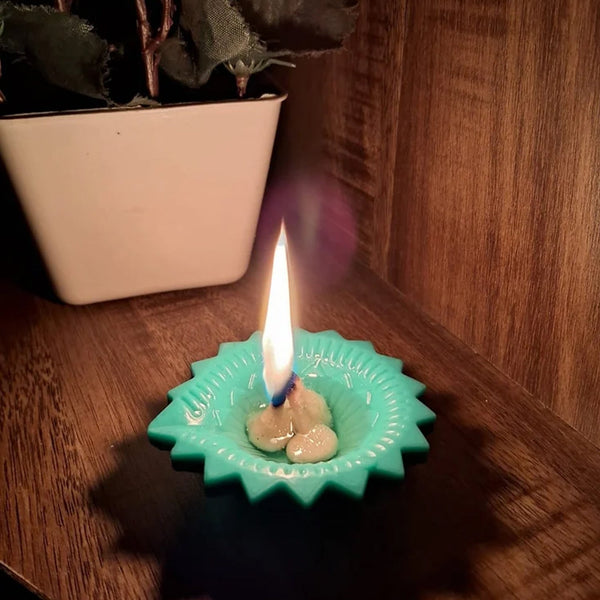 Silicone Diya for Diwali Attractive Design Colourful Diya Combo, Diwali (6 Pcs Set) - Image 5