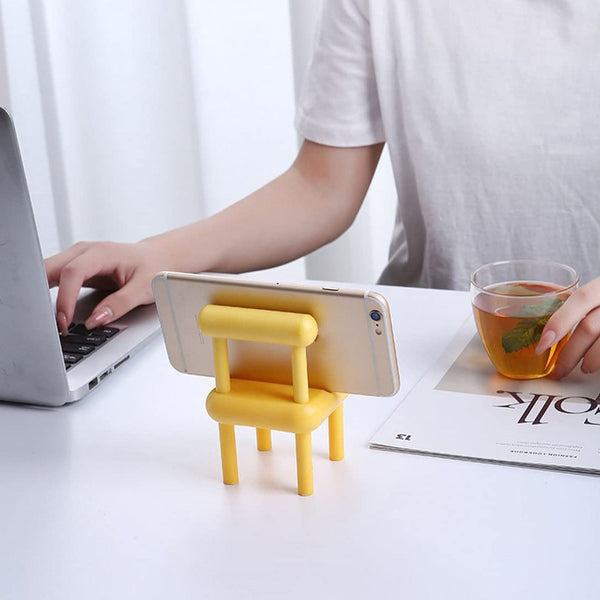 Mobile Phone Holder, Mini Chair Cell Phone Stand, Portable Smartphone Dock, Cellphone Holder for Desktop Design Compatible with All Mobile Phones (1 Pc) - Image 6