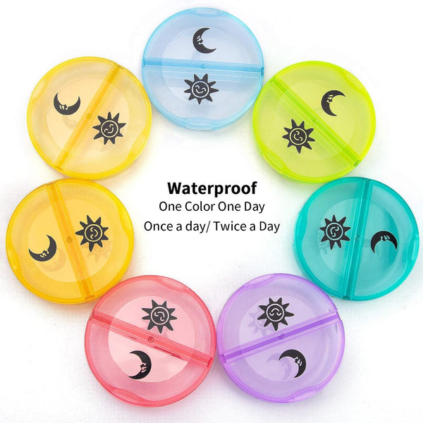 Weekly Pill Organizer 2 Times a Day Travel 7 Day Pill Box Twice a Day Daily Medicine Pill Case with Large Compartments - Image 7