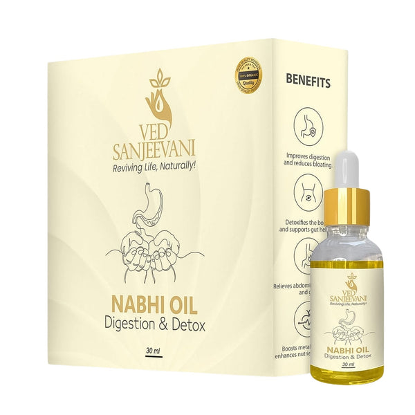 Ved Sanjeevani 30ML Ayurvedic Nabhi Oil for Digestion & Detox (30ML / 1 Pc) - Image 4