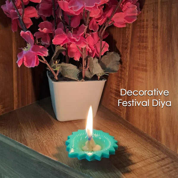 Silicone Diya for Diwali Attractive Design Colourful Diya Combo, Diwali (6 Pcs Set) - Image 4