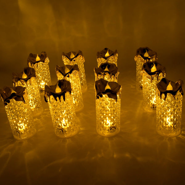 Gold LED Flameless Candles for Decor & Gifting, Diwali (12 Pc MOQ) - Image 5