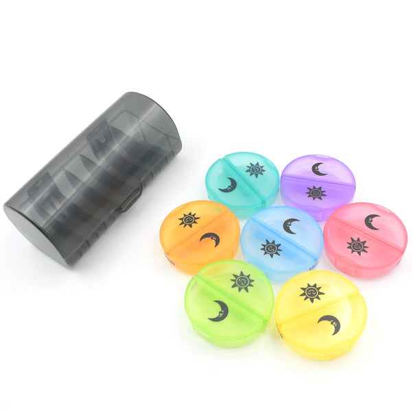 Weekly Pill Organizer 2 Times a Day Travel 7 Day Pill Box Twice a Day Daily Medicine Pill Case with Large Compartments - Image 5