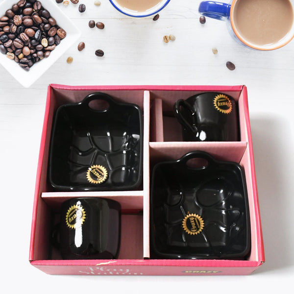 Play Station Ceramic Tea / cups / Mug Set With Handle Serving Bowl Milk Cup, Coffee Cup, Tea Cup, Breakfast Cup, Drinking Mug or Outdoor for Household, Gift for Birthday, Wedding Party (4 Pcs set) - Image 6