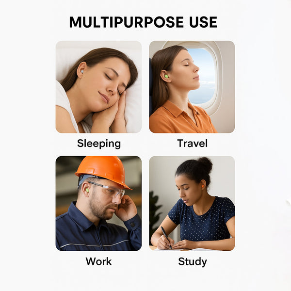 Soft Foam Noise-Cancelling Earplugs 4 pairs - Image 5