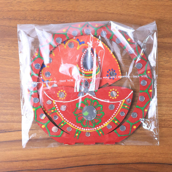 Handcrafted Wooden Decorative Diya Stand (1 Pc) - Image 2