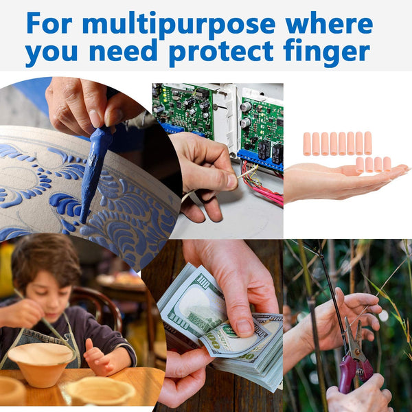 Finger Caps, Silicone Finger Protectors Sleeves (Finger Cots / 5 Pcs Set) - Image 4