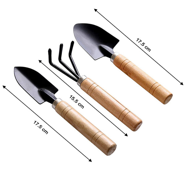 Small sized Hand Cultivator, Small Trowel, Garden Fork (Set of 3) - Image 4