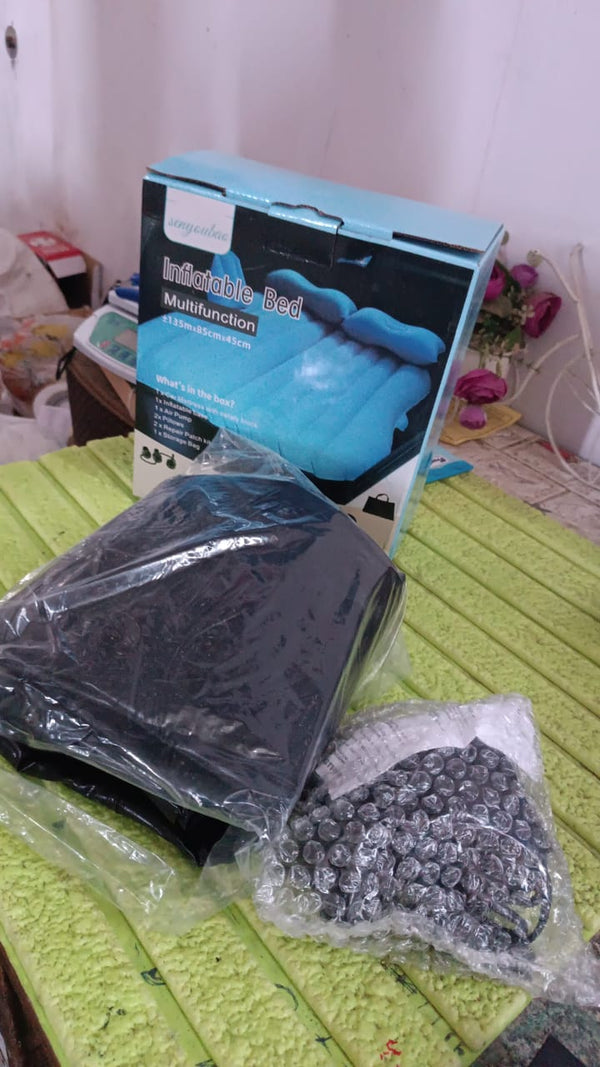 Comfy Car Camping: Inflatable Bed with Pillows & Pump (Portable) - Image 2