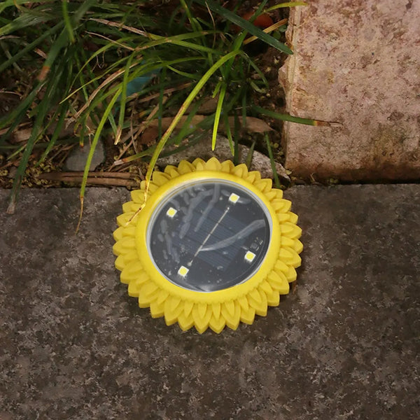 4 Pack Solar Ground Lights, LED Solar Powered Disk Lights Outdoor Waterproof Garden Landscape Lighting for Yard Deck Lawn Pathway Walkway Balcony Decoration - Image 6