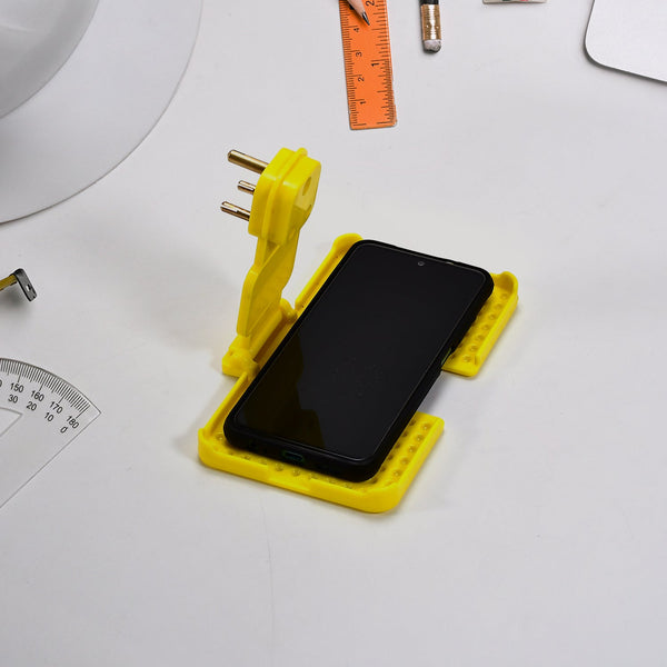 Multi-Purpose Wall Holder Stand for Charging Mobile Just Fit in Socket and Hang (Yellow) - Image 6
