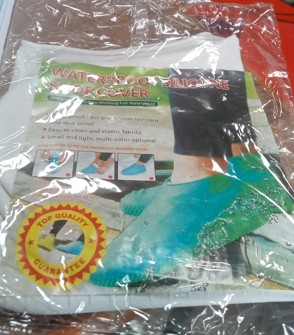 Non-Slip Silicone Rain Reusable Anti skid Waterproof Fordable Boot Shoe Cover ( Large ) - Image 3