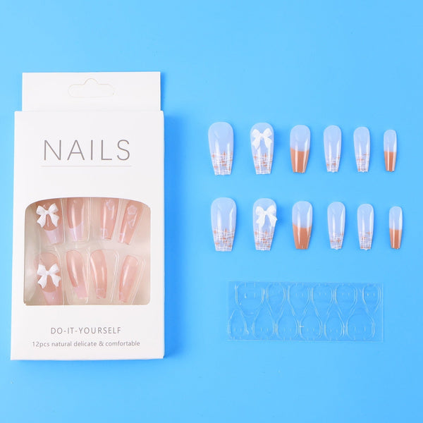 Reusable Press-On Artificial Nails with Adhesive Stickers (1 Pkt) - Image 9