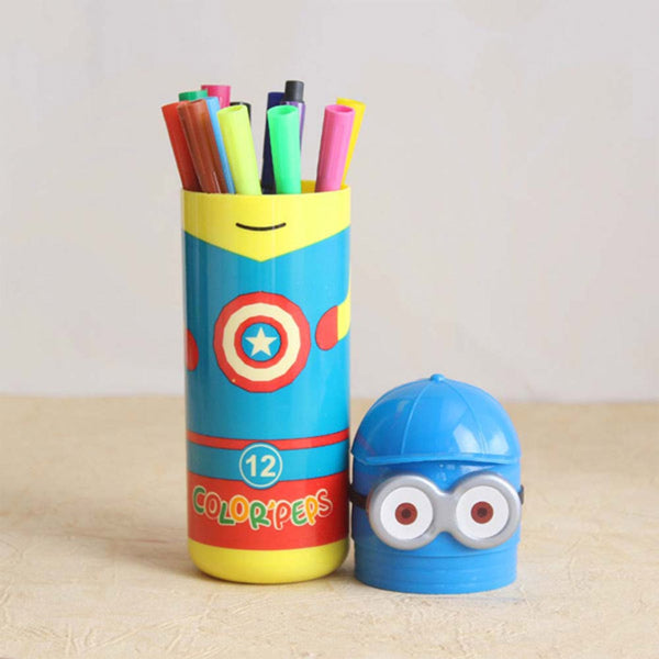 Minions Sketch Pen Set with Attractive Designed Case (Pack of 12) - Image 10
