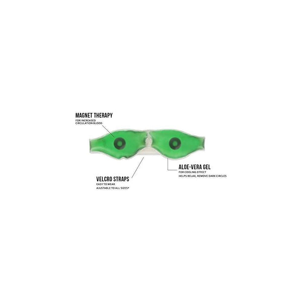 Cold Eye Mask with Stick-on Straps (Green) - Image 3