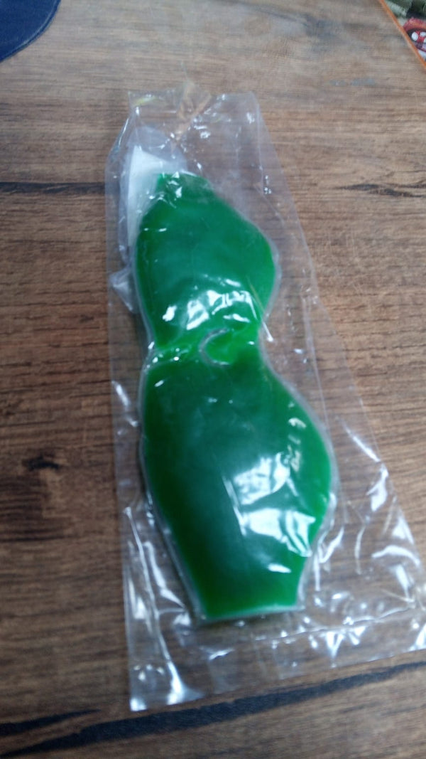 Cold Eye Mask with Stick-on Straps (Green) - Image 2