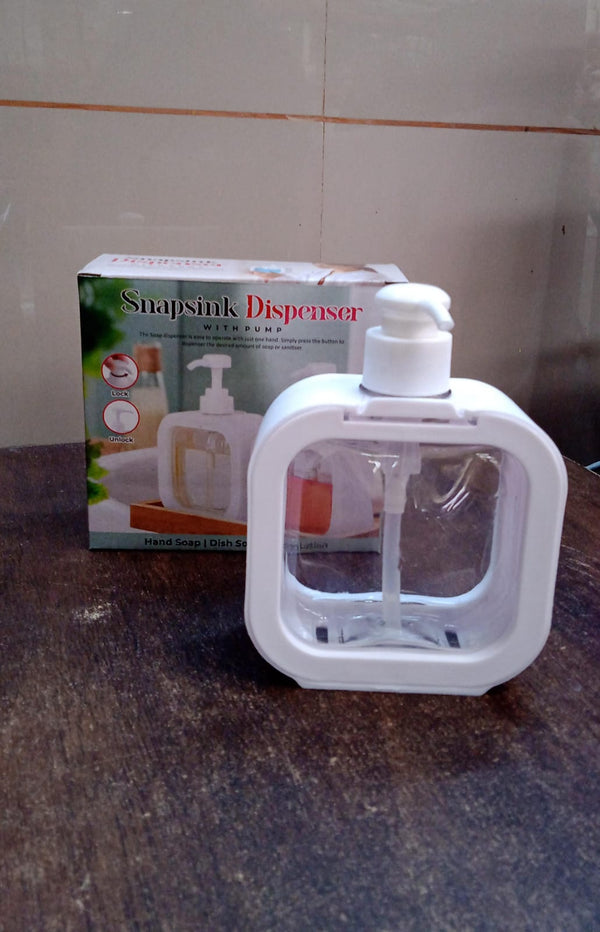 Snap sink Dispenser Plastic Clear Empty Pump Lotion Bottles (1 Set) - Image 2