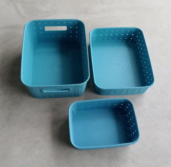 Smart Baskets for Storage(Set of 3) Sky Blue - Image 2