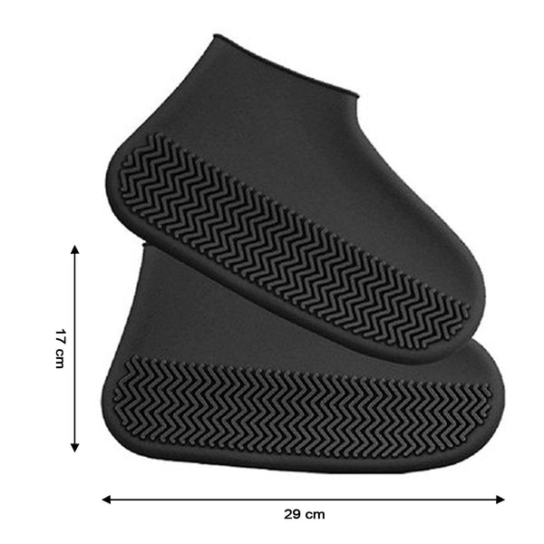 Non-Slip Silicone Rain Reusable Anti skid Waterproof Fordable Boot Shoe Cover ( Large ) - Image 4