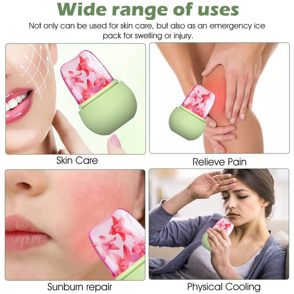 Non Slip Silicone Face Ice Cubes Easy Grip New Unique Shape ice Roller Base Reusable for Beauty ( 1 pc ) - Image 6