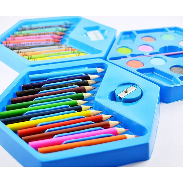 46 Pcs Plastic Art Colour Set with Color Pencil, Crayons, Oil Pastel and Sketch Pens - Image 5