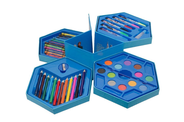 46 Pcs Plastic Art Colour Set with Color Pencil, Crayons, Oil Pastel and Sketch Pens - Image 4