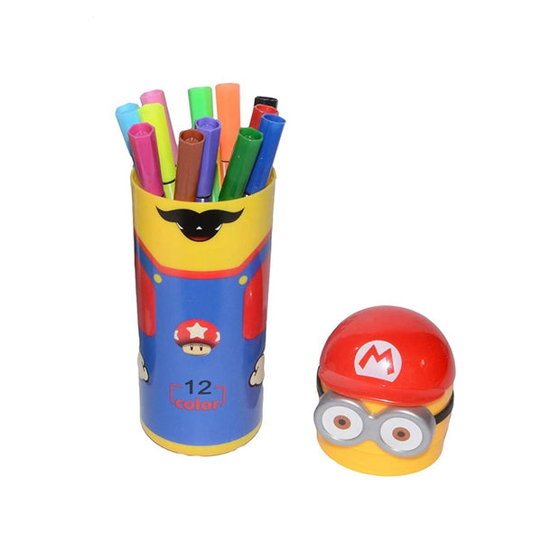 Minions Sketch Pen Set with Attractive Designed Case (Pack of 12) - Image 6