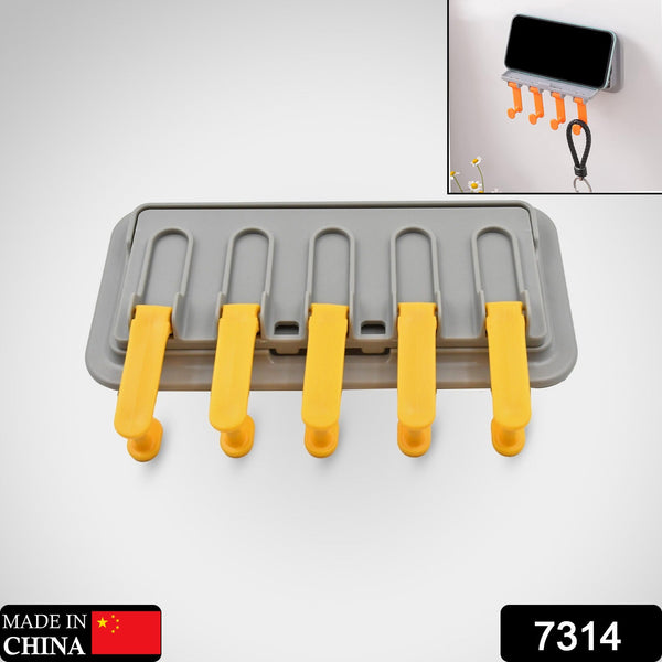 Multi-Purpose Hook up Wall Mounted Hook Towel Hook Rack Foldable Wall Hooks Mobile Holder Stand Towel Hangers Wall Mounted Coat Rack Foldable Hook, Mobile Stand - Image 7